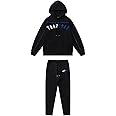 YOUPO Embroidered Trapstar Tracksuit for Men and Women, Unisex Trapstar Shooters Suit, 2 Piece Sports Jogging Set Autumn Winter, Fleece Hooded Sweatshirt and Pants (Color : 8839 blue, Size : Small)