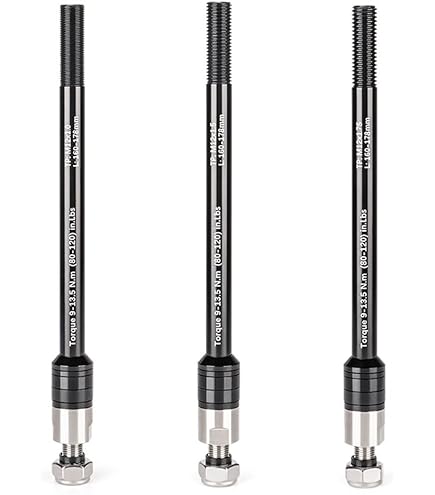 DEWIN Axe Traversant Adaptateur, Axe De Fourche De Roue De Vélo 12mm à 9mm Vélo Thru Adaptateur Alliage En Aluminim Axe Fourche Roue Vélo Pour Le Vélo Route Vélo Montagne (Noir