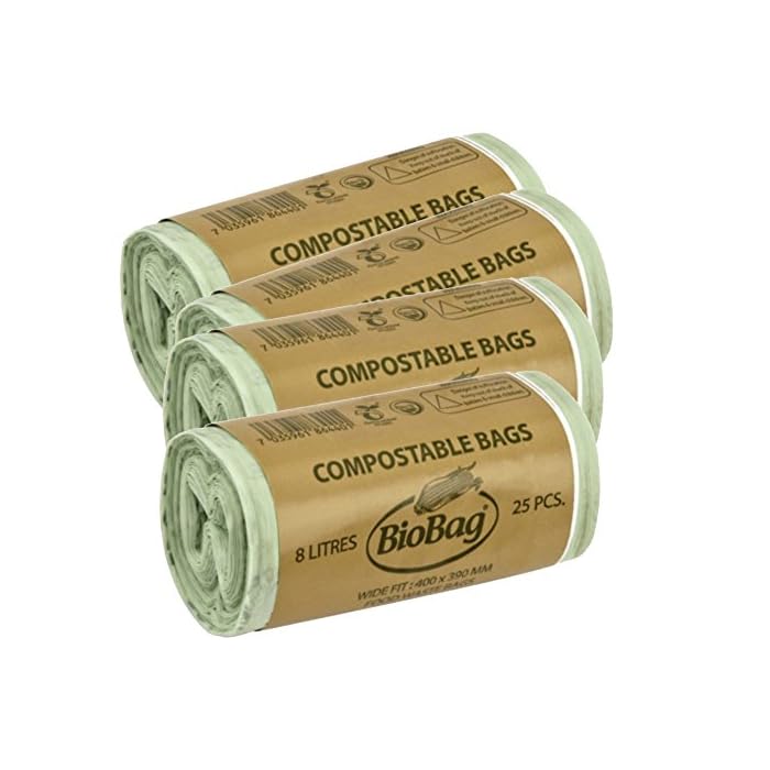 Buy 8 Litre x 100 BioBag Compostable Biodegradable Kitchen Food Waste
