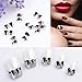 Produktbild Vovotrade Nail Art, 10 Stück 3D-Legierung Strass Nail Art Fliege glänzt Scheibe DIY Dekoration schwarz (schwarz)