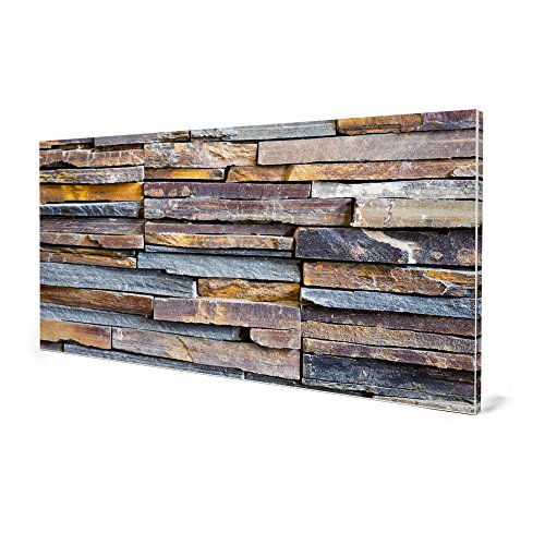 banjado – Design Magnetwand Memoboard 78cm x 37cm quer mit Motiv Naturstein - 4