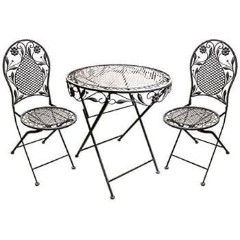 Amazon.de: Terrassen Set aus Eisen Antik Design besteht aus 1 Tisch und