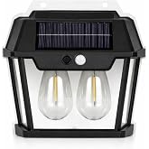 Panter Solar G&uuml;neş Enerjili Lamba, Hareket Sens&ouml;rl&uuml; Duvar Lambası, G&uuml;n Işığı Filament LED Solar Aplik, 3 Modlu, IP65 Su Ge&ccedil;ir