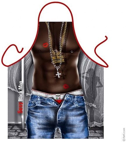 Sexy Black Man Novelty Apron
