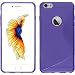 Produktbild PhoneNatic Case für Apple iPhone 6 Plus / 6s Plus Hülle Silikon lila S-Style Cover iPhone 6 Plus / 6s Plus Tasche + 2 Schutzfolien