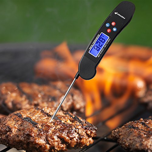 Kochen Thermometer, Fosmon Digital Instant Read Thermometer, Hintergrundbeleuchtung LCD Bildschirm mit faltbaren Edelstahl Sonde für Lebensmittel, Fleisch, Küche, BBQ, Grill, Liquid, Öl - 5
