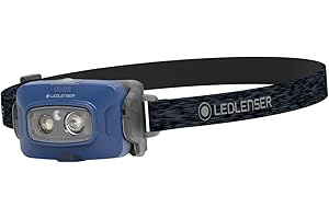 Ledlenser HF4R Core Rechargeable Head Torch LED 500lm, 5 Modes, Adjustable Focus, Up to 35hrs Runtime, Lightweight 72g, USB C, IP68 Waterproof, Headlamp for Running, Hiking, Dog Walking, Camping