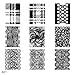 MoYou Square Stamping Nail Art Image Plate - 401 Hound Tooth Floral