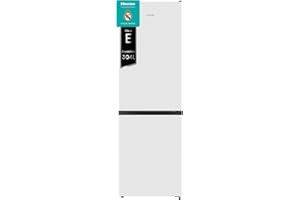 Hisense MC60300E - Frigorífico Combi, Eficiente Clase E, Capacidad 304 L con 186 cm Alto, Cajón Verduras, 4 Estrellas Congelador, Puerta Reversible, Silencioso 39dB, Color Blanco