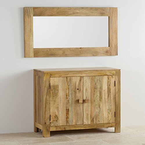 Oak Furniture Land Natural Solid Light Mango 1200mm x 600mm Wall Mirror