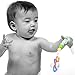 Baby Dummy Pacifier Clip / Teether Beads- 2 Silicone Dummy Holders - Fun, Colourful and BPA - Free - Unisex Pacifier Holder for Boys or Girls
