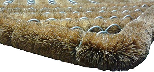 Faba Home Kokos Drahtgitter Fußmatte, sehr robust, wetterfest, Drahtgittermatte für groben Schmutz, Drahtmatte halbrund, 75 x 45 cm - 3