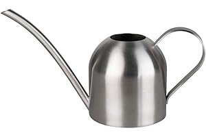 SUMSEA Edelstahl Gießkanne für Büro, kleine 500ml Zimmerpflanze Gießkanne mit Komfortgriff, Langer Ausguss