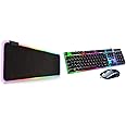 SKY-TOUCH Gaming MoUSe Pad & G21 Keyboard Wired USB Gaming MoUSe Flexible Polychromatic LED Lights Computer Mechanical Feel Backlit Keyboard MoUSe Set, Black