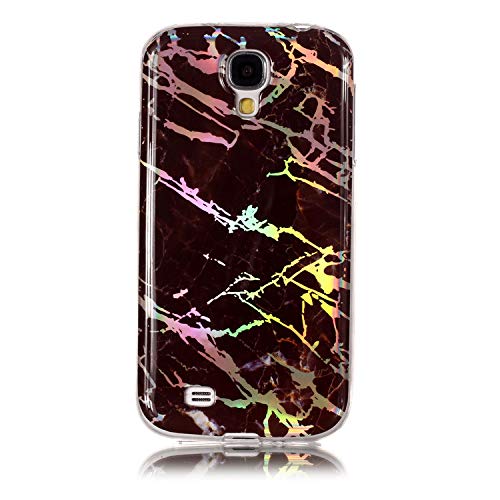 Preisvergleich Produktbild Neo Silikon Hülle [Scratch-Resistant],Kreativ Niedliche Bling Glitter Marble Schutzhülle / Cover Soft Ultra Dünn Crystal Clear Transparent Kirstall Gel TPU Protective back für Samsung S4