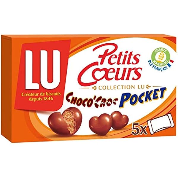 Lu Petits Coeurs Petits Coeurs Choco Croc Pocket 180g Amazon Fr Epicerie