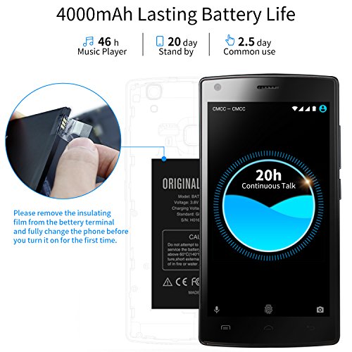 Cellulari in Offerta, DOOGEE X5 Max Pro Smartphone Android 6.0-4G 5.0 Pollici HD IPS Display Telefonia Mobile - 4000mAh Cellulare con 16GB ROM 2GB RAM - 8.0MP Fotocamera Digitale e Impronta