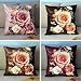 Bheema Rose Flower Printed Plush Pillow Case Cushion Cover Sofa Bedroom Decor