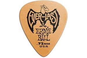 Ernie Ball Everlast - Púas para guitarra, 0,73 mm, 12 unidades, color naranja