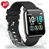 Showyoo Montre Connectée, Tracker d'Activité 1.3' Ecran Couleur Montre Sport Cardiofréquencemètre Tension Artérielle Oxygène Moniteur de Sommeil Podomètre Bracelet Connecté Etanche pour Femme Homme