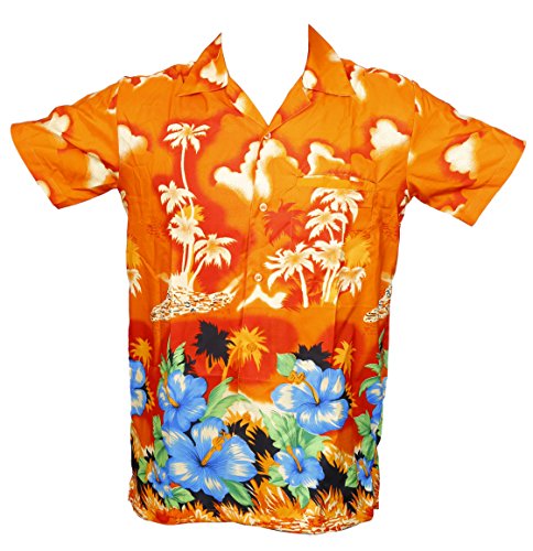 Camisa hawaiana para hombre, diseño de palmeras, para la playa, fiest