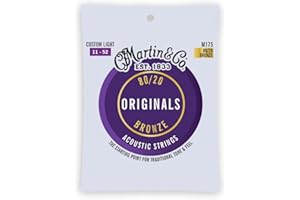 MARTIN Acoustic Bronze Originals, 80/20 Bronze, Custom Light 11-52 (M175)