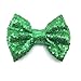 PrettyBoutique 4 Inches Girls Sequin Glitter Sparkle Hair Bow Clip Accessories (Green)
