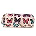 Miss LuLu Women Girls Canvas Students Pen Pencil Case zipper Bags Cosmetic Travel Makeup Bags Pouch Box (Butterfly Beige)