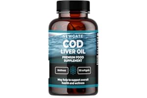 NEWGATE LABS Cod Liver Oil 90 Softgels 1000mg | High Strength Nutritional Supplement for Men & Women | Vitamin A 800µg - Vitamin D 5µg | Heart & Immunity Support | GMO Free