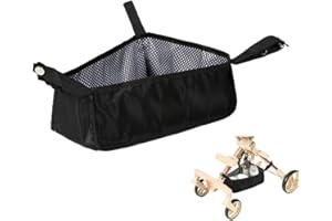 TQPUWT Cesta inferior para cochecito, bolsa malla universal para cochecito, soporte para bolsa portátil, contenedor colgante, accesorios para cochecito, red para taza agua, ropa