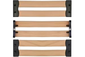 SCM Créations Lot de 6 Lattes 66 cm (660mm) Largeur 38mm épaisseur 8mm avec 6 Embouts bilattes a Clipser, Latte de lit