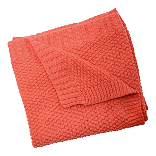 Silver Cloud Love Cotton Blanket (Coral)