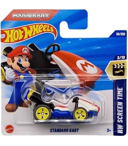 Hot Wheels Diecast Hot Wheels Mario Kart Standard Kart - Collection 166/250, édition Limitée Circuit Voiture Electrique