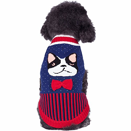 Preisvergleich Produktbild Blueberry Pet 12" / 30cm Rückenlänge Französische Bulldogge und Fliege Trendiger Hundepulli