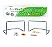 Produktbild TE-Trend Mini Fussballset 6-teilig Fußballtore Indoor Outdoor Tor blau orange Fussball Pumpe Trillerpfeife Schiedsrichterkarten