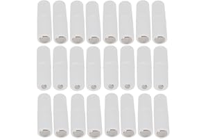 HOMEFUNTIME Battery Adapter Converter for AAA to AA Battery Transparent Cases Holder Shell with Metal Contacts on Bottom(Clear Color,Pack of 24)