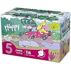 Bella Baby Happy couches Junior Taille 5 (12–25 kg), 116 pièces