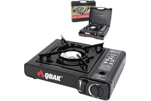 ALJOIR Hornillo Cocina Portátil de Gas para Camping, Para Acampada, Campingaz con maletín para facilitar el Transporte (Hornillo sin botes de gas)