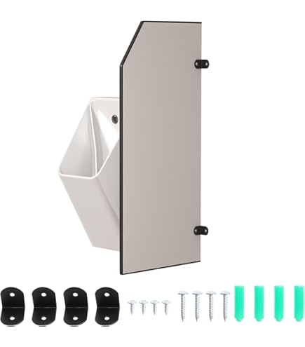 Cloison Urinoir 40x90cm - Stratifié Phénolique - Montage Mural - Noir