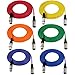 GLS Audio 12ft Mic Cable Patch Cords - XLR Male to XLR Female Colored Cables - 12