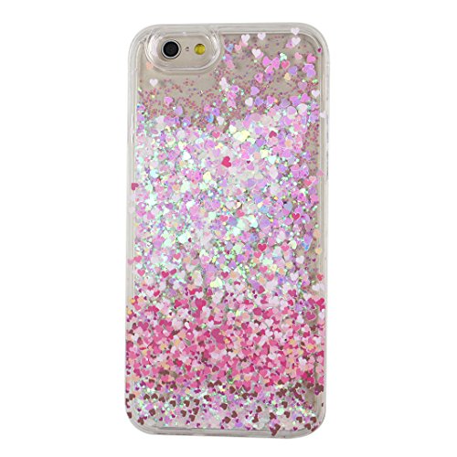 iPhone 6 Plus Hülle, iPhone 6S Plus Liquid Case, Asnlove Schönen Klar Hart Plastik Tasche Kristall Handytasche Bling Treibsand Flüssig Schwimmend Glanz Sparkle Funkeln Stern Kreativ Design Etui Protective Cover Handy Tasche Schutzhülle Shiny Schale für Apple iPhone 6 Plus / 6S Plus(5.5Zoll) - 2