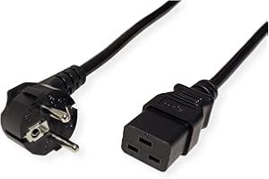ROLINE Kabel zasilający zestyk ochronny IEC320-C19 16A, czarny, 2,0 m