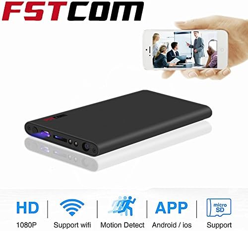 FSTCOM HD 1080P Wifi Hidden Spy Camera Power Bank Motion Detection Alarm Remote View Home Security Cam for iPhone/Android Phone/ iPad/PC APP Surveillance Video Recorder