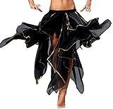 tanzrock standard kurz ★FLEXIBLE - Die Taille des knielangen Rocks ist elastisch, man kann Haremhose darunter tragen, dann sieht der Tanz Rock traditional aus. Eine Mini Faden unter genäht wie im Blid. Nicht nur um Tanzen anzuziehen können, sondern auch für viele Gelegenheit sowie Strand oder tägliches Tragen.