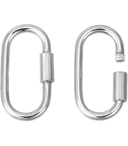 NBEADS 925 Sterling Silber Karabinerverschluss – Gold, Oval, 18x9x2 Mm, Schraubkarabiner, Drehsicher, Für Schmuck & DIY-Taschen