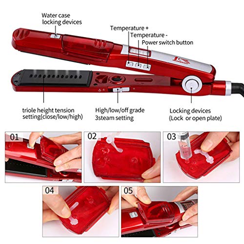 Steam spray Straight splint Multifunction Hair straightener Wet and dry Electric straightening plate