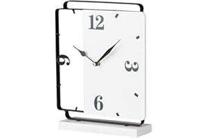 Adda Home Reloj de sobremesa, Metal/Madera, 24X6X28 CM
