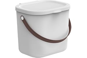 Rotho Babydesign Mini-Windelsammler YUMA - aus recyceltem Kunststoff, hygienisch & umweltfreundlich – mit Deckel & Tragegriff, weiss, 6 Liter