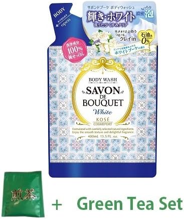 Kose Savon de Bouquet White Body Wash - 400ml - Refill (Green Tea Set)