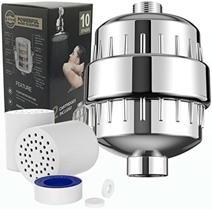 Shower Water Filter, Shower Filters, Universal shower filter, Removing Chlorine ,10-Stage with 2 Cartridges
